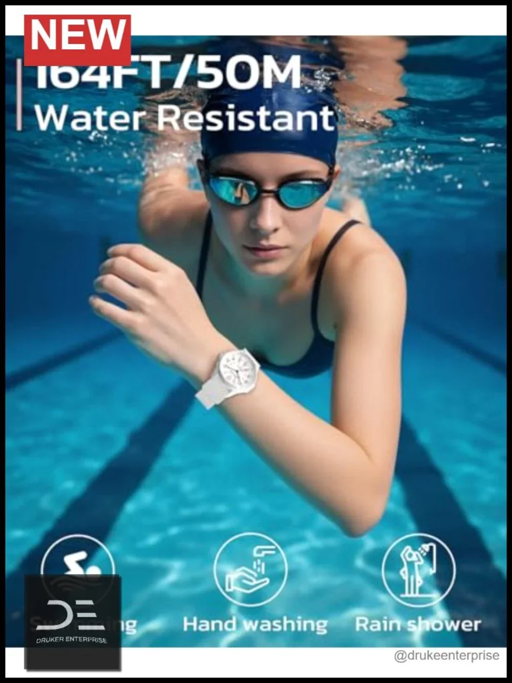 Waterproof Nurse Watch Easy Read Large Dial Second Hand